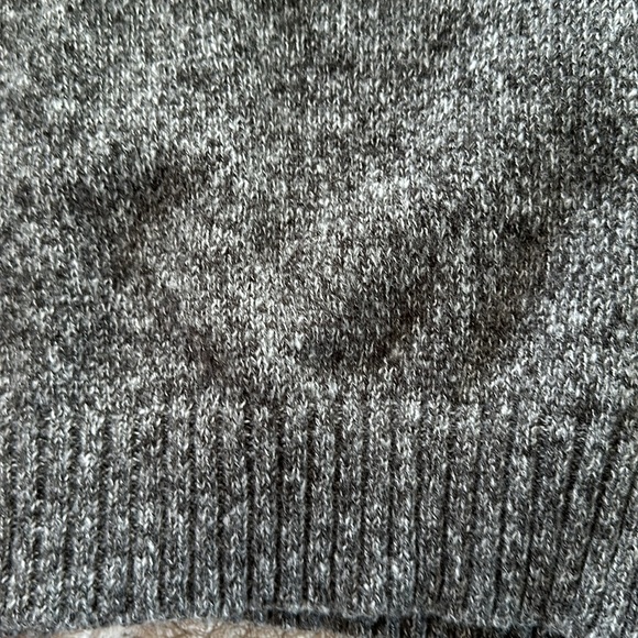 Gray Off the Shoulder Sweater - Picture 3 of 4